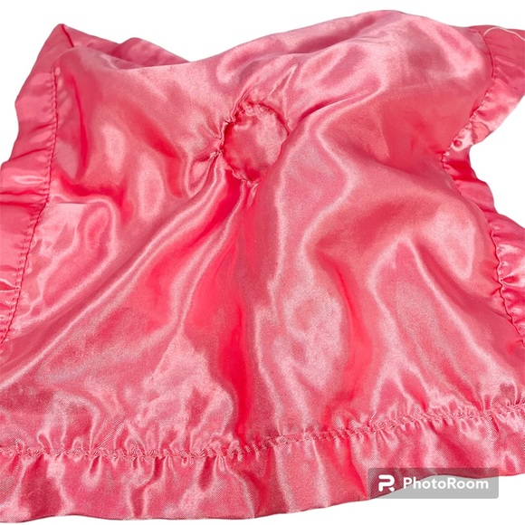 Cuddle Time Pink Owl Lovey Baby Security Blanket Heart Print Satin Trim - Picture 5 of 6